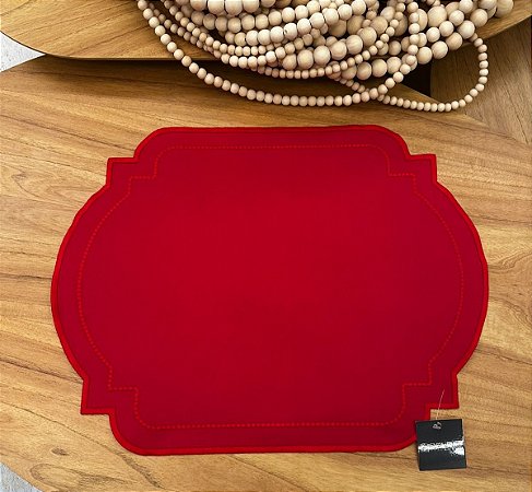 Americano Retangular Poá Vermelho