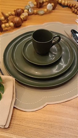 Xícaras De Chá Orgânico 120ml com  Pires Bio Leaf