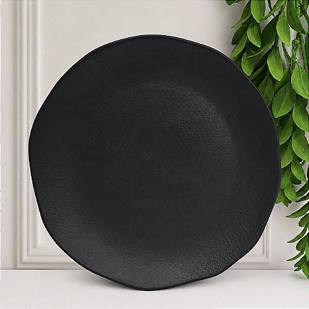 Prato de Sobremesa Orgânico Preto 19,5 cm
