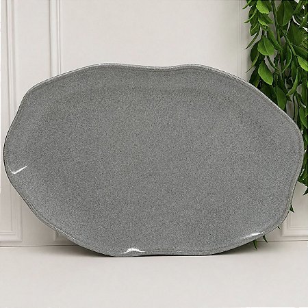Travessa Oval Rasa Média Bio Dust 30x20cm