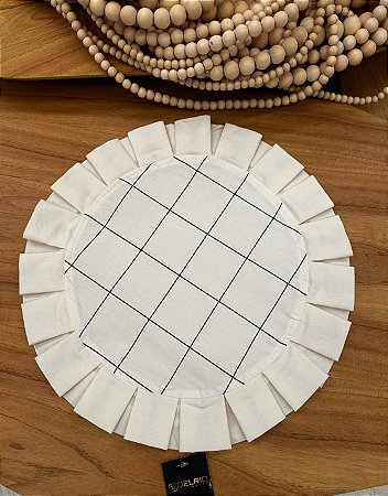 Americano Babado Dupla Face Off C/ Quadriculado