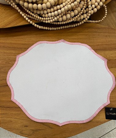 Americano Branco Borda Rosa Claro