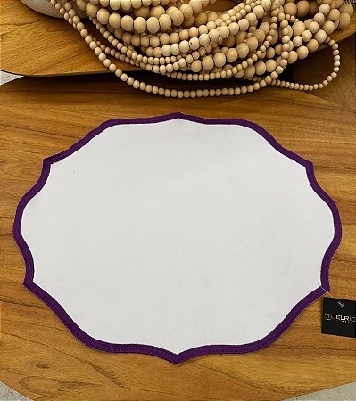 Americano Branco Borda Roxo