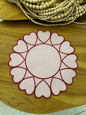 Americano Rosa Linha Vermelha Coração