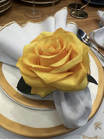 Porta Guardanapo Rosa Amarela