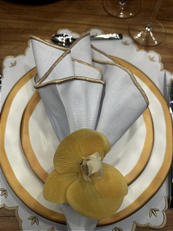 Porta Guardanapo Orquidea Amarela