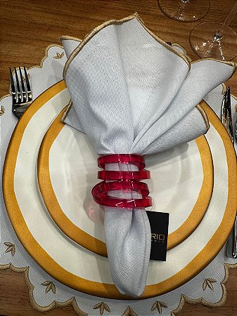 Porta Guardanapo Rosa Acrilico