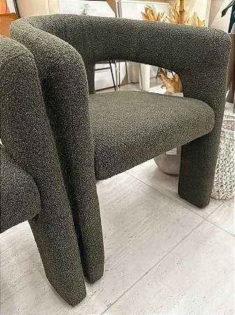 Cadeira Nala Boucle Verde Escuro