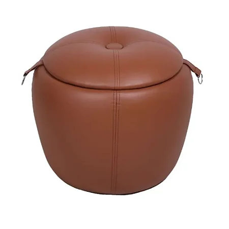 Puff Netuno PU Marrom