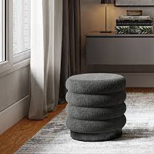 Puff Comeia Boucle Cinza