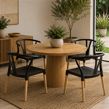 Cadeira Wishbone PP Preta
