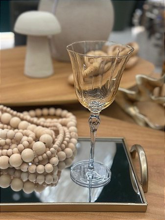 Taça de Vidro Amarelo e Cinza