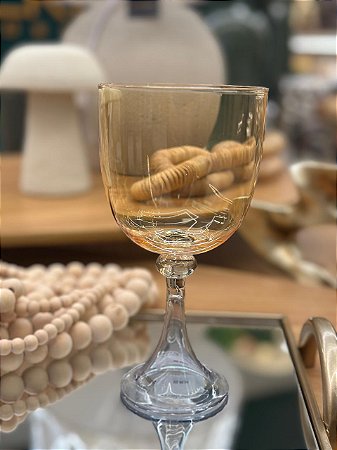Taça de Vidro Ambar e Cinza 360ml