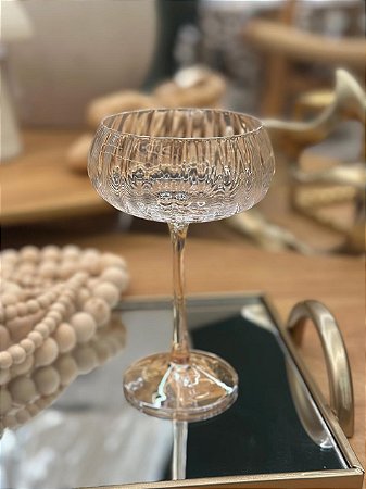 Taça Coupe Vidro Haste Ambar 280ml