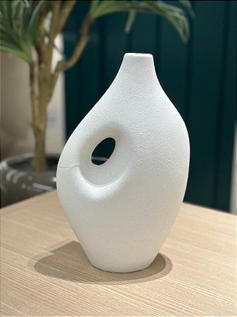 Vaso Minimalista Alca Ceramica Off White