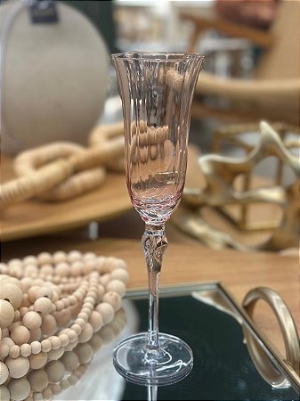 Taça de Vidro Rosa e Cinza 160ml