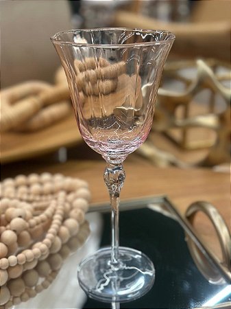 Taça de Vidro Rosa e Cinza 300ml