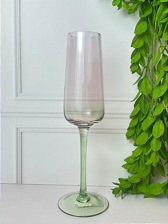 Taça Vidro Rosa e Verde 200ml