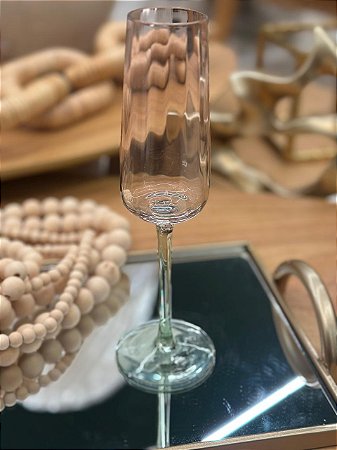 Taça Vidro Rosa e Verde 200ml