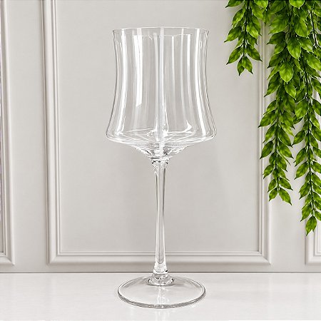 Taça Vidro Transparente Branco 420ml