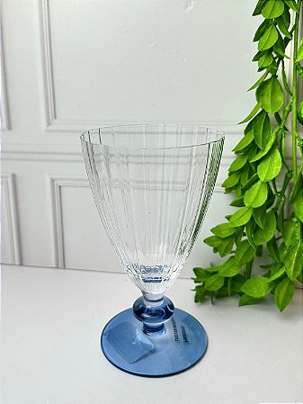 Taça Vidro Transparente Azul