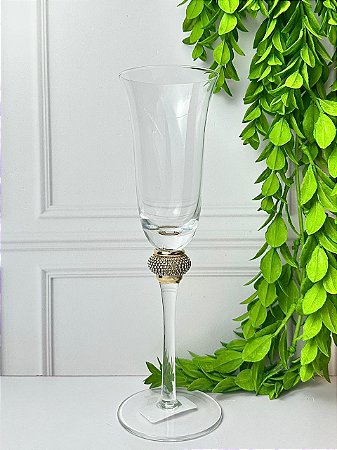 Taça c/ Detalhe Strass e Ouro