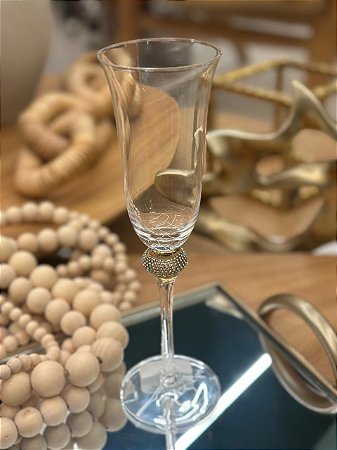 Taça c/ Detalhe Strass e Ouro
