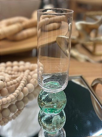 Taça Transparente Esfera Verde 250ml
