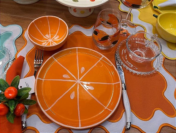 Prato Liso Pequeno Laranja
