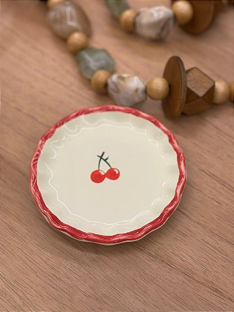 Prato Red Babado Cereja