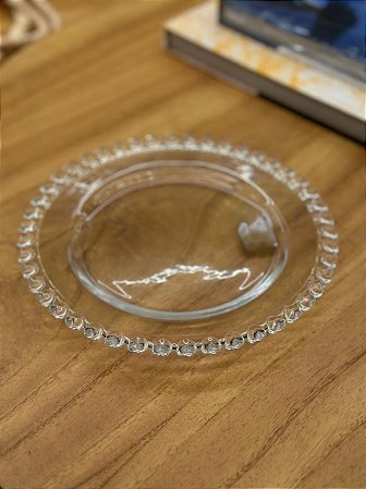 Prato Sobremesa Cristal Coração