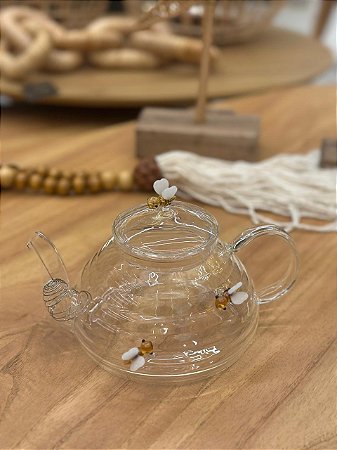 Chaleira Vidro Filtro Lovely Bee 650ml