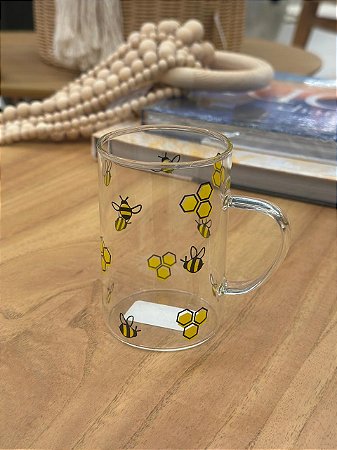 Caneca Vidro Bee 280ml