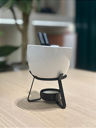 Aparelho de Fondue 4 pç Bariloche Branco 250ml