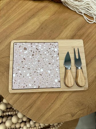 Conjunto 4 Peças Queijo Tábua Terrazo