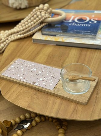 Conjunto 4 Peças Petisqueira Tábua Terrazo