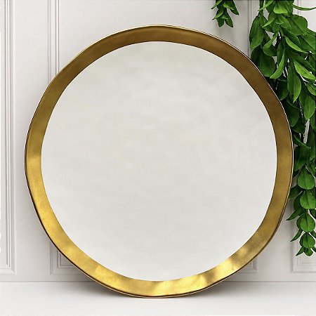 Prato Raso Porcelana Dubai Br Dourado