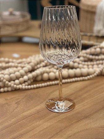 Taça Vinho Vidro Haste Âmbar 560ml