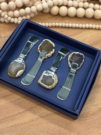 Conjunto 4 Espátulas Inox Ágata