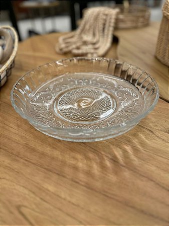 Prato Bolo Vidro Angel 30cm