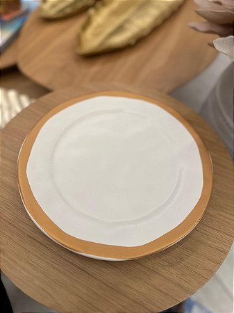 Prato Raso Bege c/ Filete Amassada