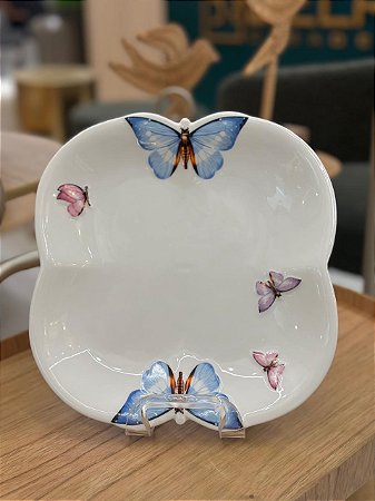Prato Raso Porcelana Borboletas