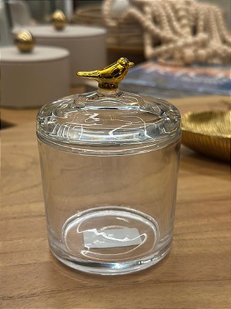 Pote c/ Tampa Golden Bird Cristal 8x8x11