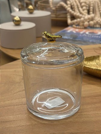 Pote c/ Tampa Golden Bird Cristal 10x10x14