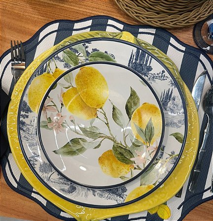 Prato Sobremesa Coup Amarelo Ana Capri