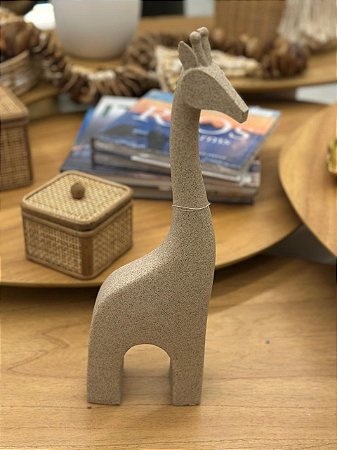 Escultura Decor Poliresina Girafa