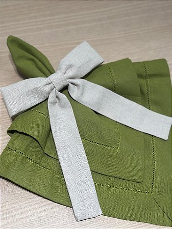Guardanapo Linho Misto Ponto Ajour 45x45 Abacate