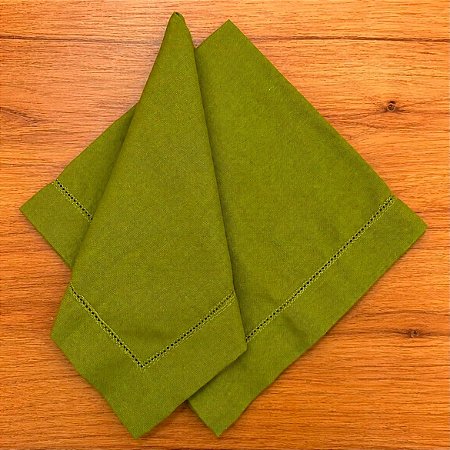 Guardanapo Linho Misto Ponto Ajour 45x45 Abacate