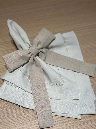 Guardanapo Linho Misto Ponto Ajour 45x45 Branco