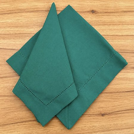 Guardanapo Linho Ponto Ajour verde bandeira